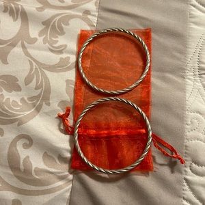 Sterling silver ladies bangles